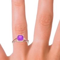 Modern Bypass Cushion Lagna Ring