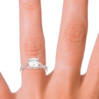 Modern Bypass Cushion Lagna Ring