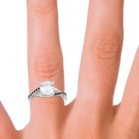 Modern Bypass Cushion Lagna Ring