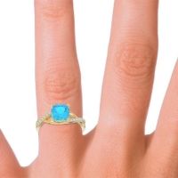 Modern Bypass Cushion Lagna Ring