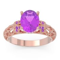 Art Deco Milgrain Oval Vatavat Ring