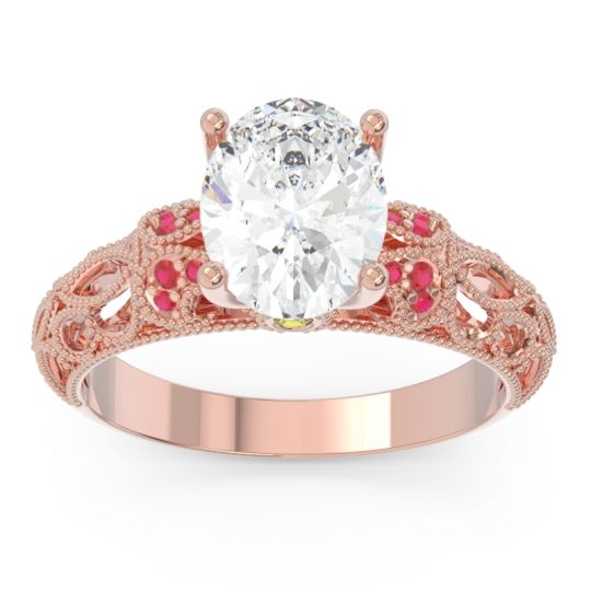 Art Deco Milgrain Oval Vatavat Ring