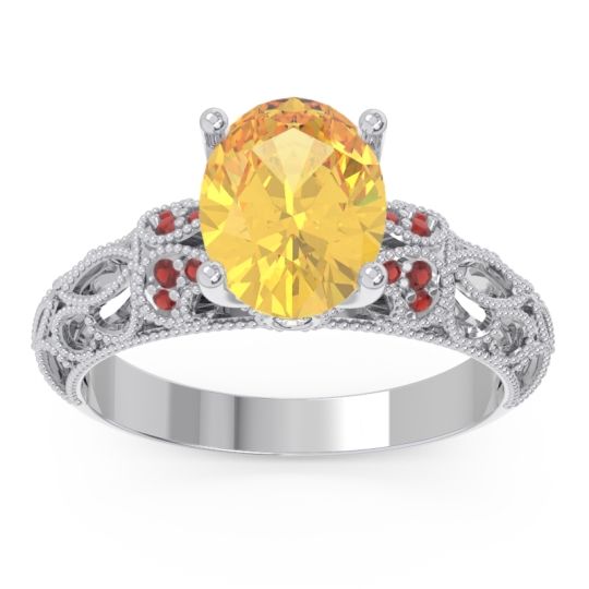 Art Deco Milgrain Oval Vatavat Ring