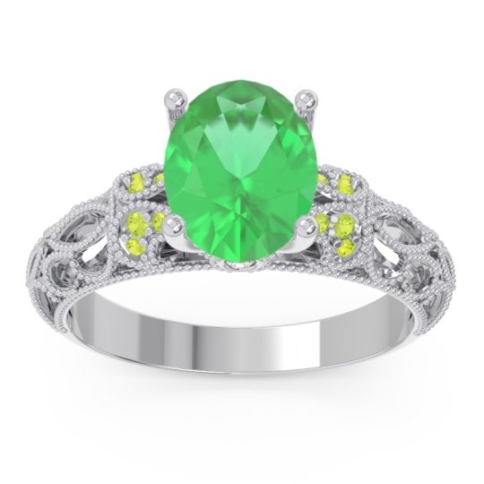 Art Deco Milgrain Oval Vatavat Ring