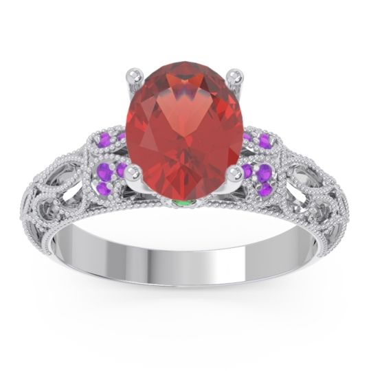 Art Deco Milgrain Oval Vatavat Ring