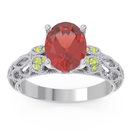 Art Deco Milgrain Oval Vatavat Ring