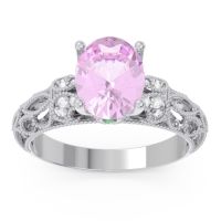 Art Deco Milgrain Oval Vatavat Ring