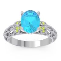 Art Deco Milgrain Oval Vatavat Ring