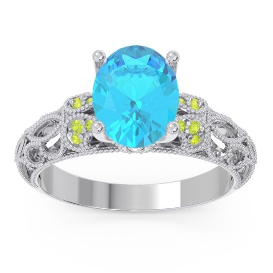 Art Deco Milgrain Oval Vatavat Ring