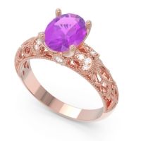 Art Deco Milgrain Oval Vatavat Ring