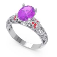 Art Deco Milgrain Oval Vatavat Ring