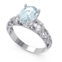 Art Deco Milgrain Oval Vatavat Ring