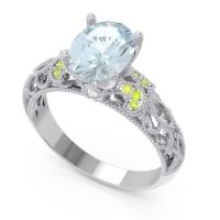 Art Deco Milgrain Oval Vatavat Ring