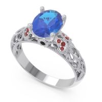 Art Deco Milgrain Oval Vatavat Ring