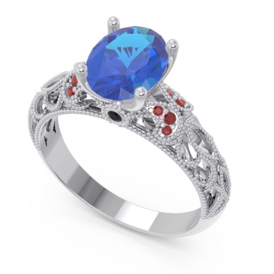 Art Deco Milgrain Oval Vatavat Ring