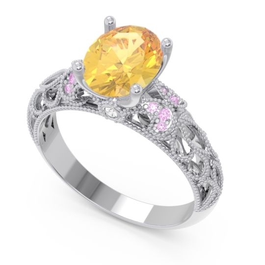 Art Deco Milgrain Oval Vatavat Ring