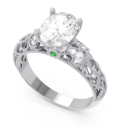 Art Deco Milgrain Oval Vatavat Ring