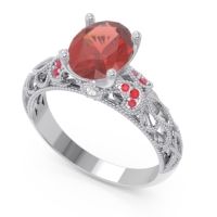 Art Deco Milgrain Oval Vatavat Ring