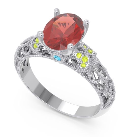 Art Deco Milgrain Oval Vatavat Ring