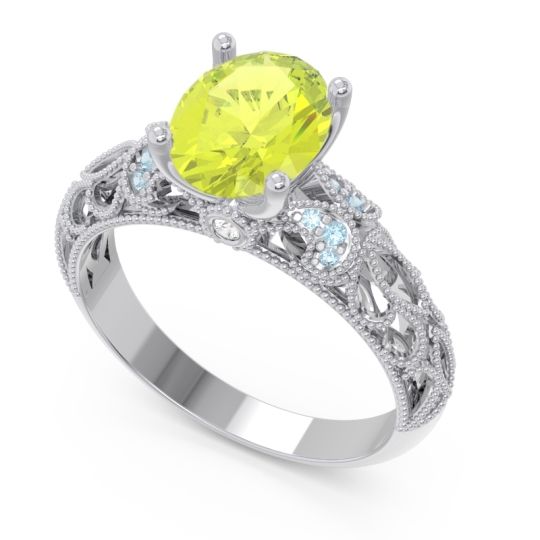 Art Deco Milgrain Oval Vatavat Ring