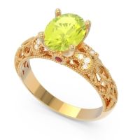 Art Deco Milgrain Oval Vatavat Ring