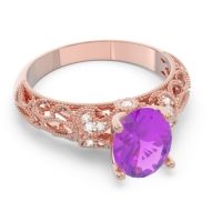 Art Deco Milgrain Oval Vatavat Ring