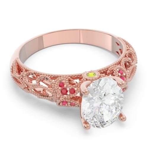 Art Deco Milgrain Oval Vatavat Ring