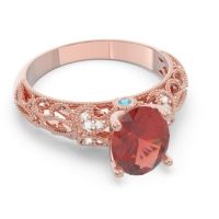 Art Deco Milgrain Oval Vatavat Ring