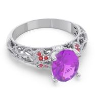 Art Deco Milgrain Oval Vatavat Ring