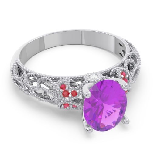 Art Deco Milgrain Oval Vatavat Ring