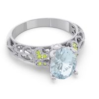 Art Deco Milgrain Oval Vatavat Ring