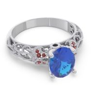 Art Deco Milgrain Oval Vatavat Ring