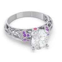 Art Deco Milgrain Oval Vatavat Ring