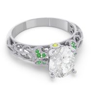 Art Deco Milgrain Oval Vatavat Ring