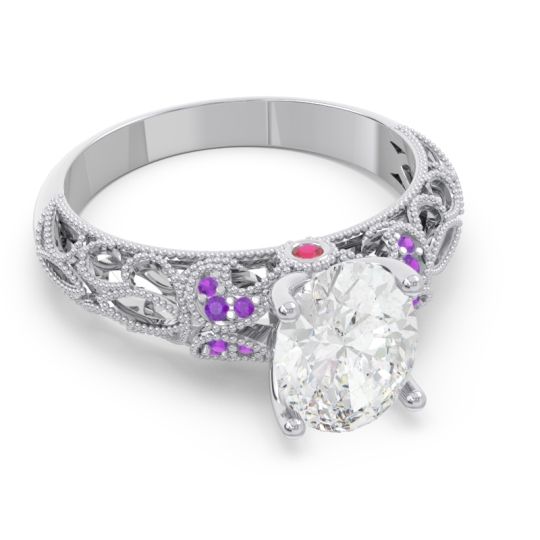Art Deco Milgrain Oval Vatavat Ring