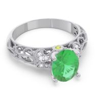 Art Deco Milgrain Oval Vatavat Ring