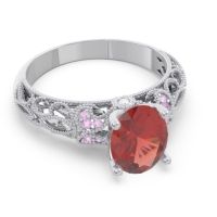 Art Deco Milgrain Oval Vatavat Ring