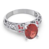 Art Deco Milgrain Oval Vatavat Ring