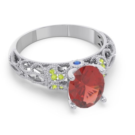 Art Deco Milgrain Oval Vatavat Ring