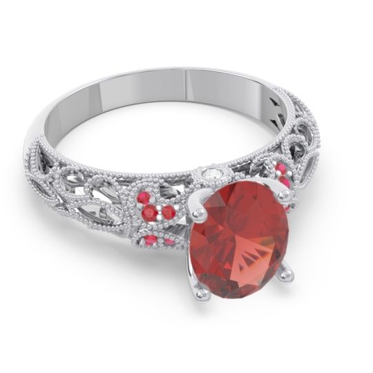 Art Deco Milgrain Oval Vatavat Ring