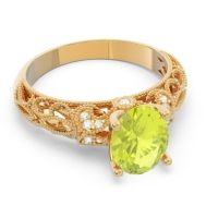 Art Deco Milgrain Oval Vatavat Ring