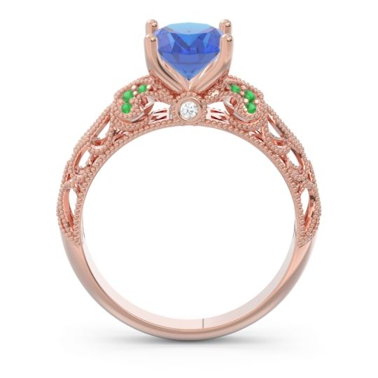 Art Deco Milgrain Oval Vatavat Ring