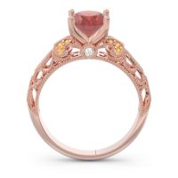 Art Deco Milgrain Oval Vatavat Ring