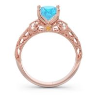 Art Deco Milgrain Oval Vatavat Ring