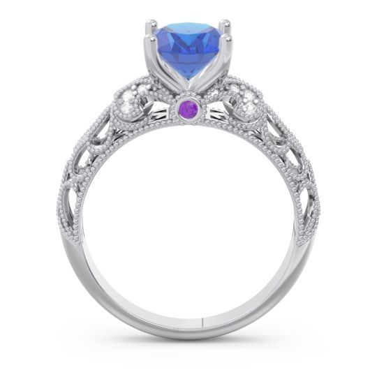 Art Deco Milgrain Oval Vatavat Ring