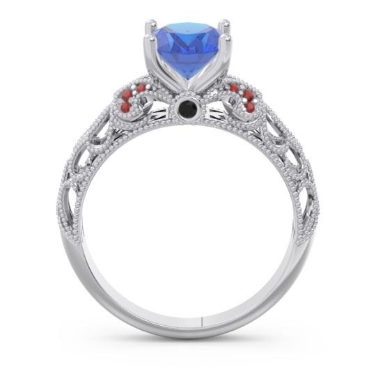 Art Deco Milgrain Oval Vatavat Ring