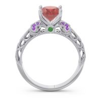 Art Deco Milgrain Oval Vatavat Ring