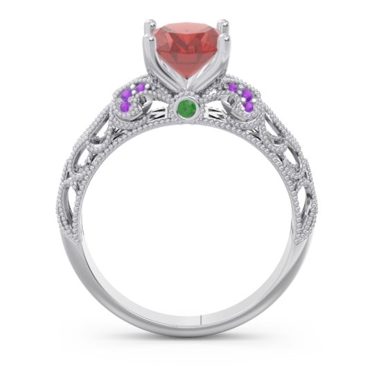 Art Deco Milgrain Oval Vatavat Ring
