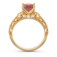 Art Deco Milgrain Oval Vatavat Ring