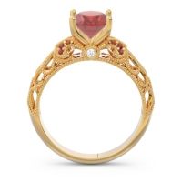 Art Deco Milgrain Oval Vatavat Ring